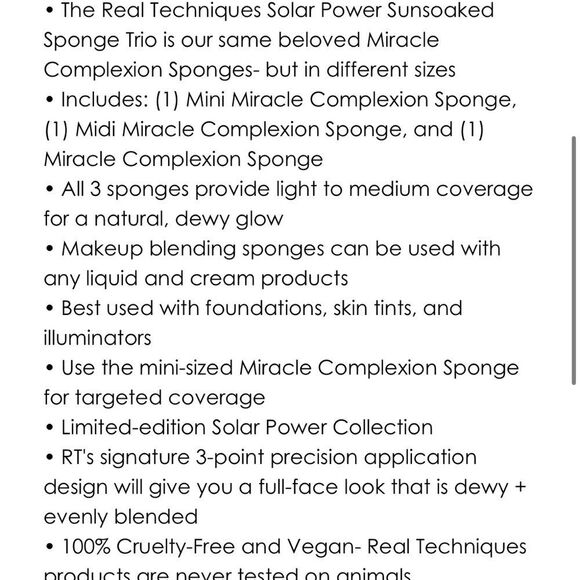 🌻Real Techniques Sunsoaked Sponge Trio New - Picture 8 of 9